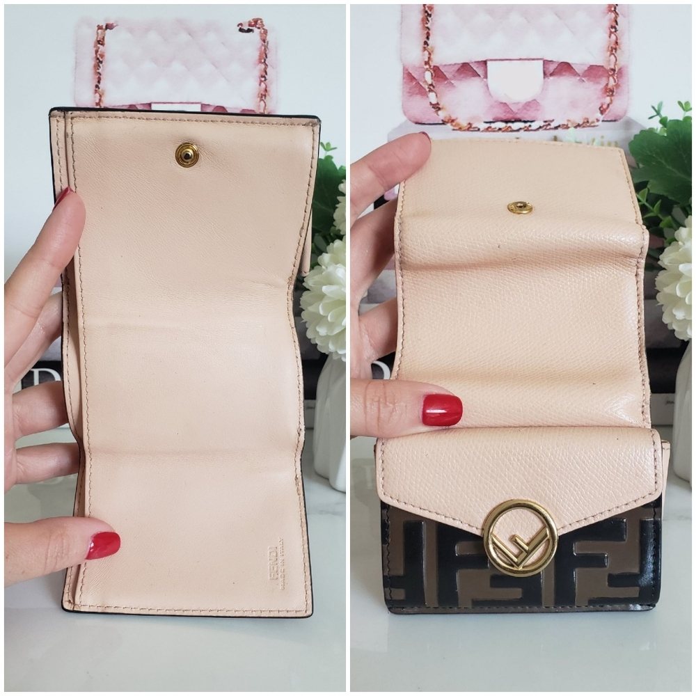 Authentic Pre-owned Fendi Zucca F Is FF Micro Trifold Compact Wallet - Picture 8 of 16